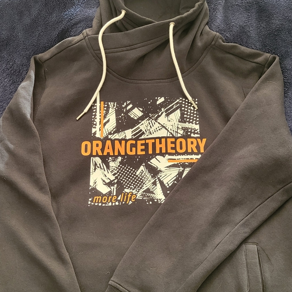 Orangetheory Black Hoodie with Orange Logo Graphic